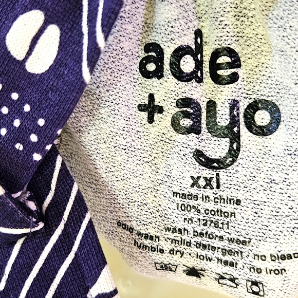 ade + ayo Purple/White Multi-Color Geometric Print Jumpsuit, Size XXL - Picture 15 of 15